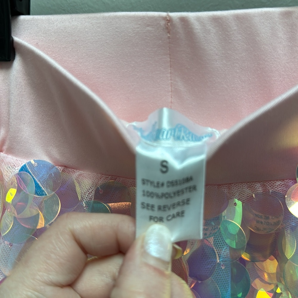 Iridescent Sequin Lined Mini Skirt - Picture 3 of 4